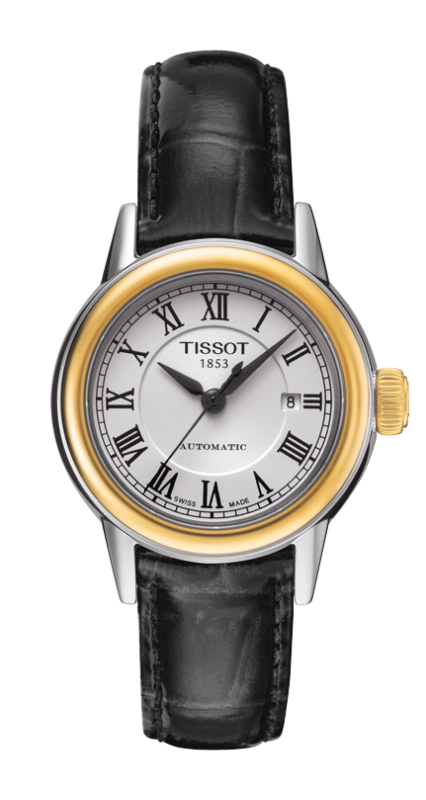 Tissot T085.207.26.013.00 : Carson Automatic 29.5 Stainless Steel / Yellow Gold PVD / Silver / Strap