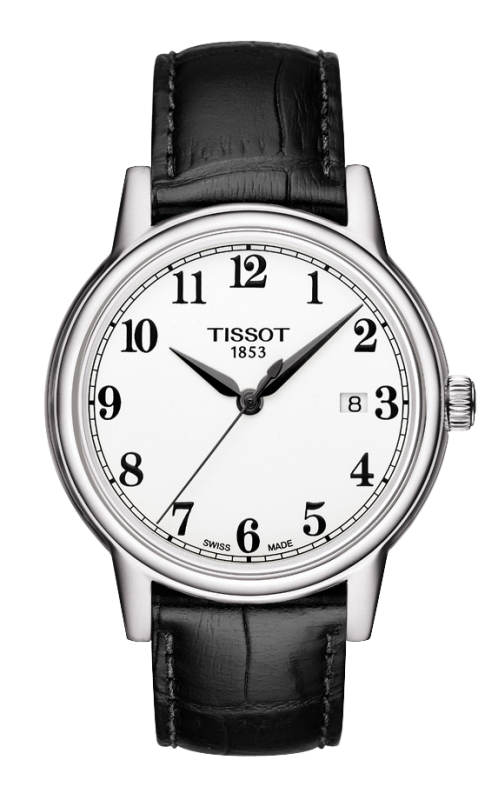 Tissot T085.410.16.012.00 : Carson Quartz 40 Stainless Steel / White / Strap