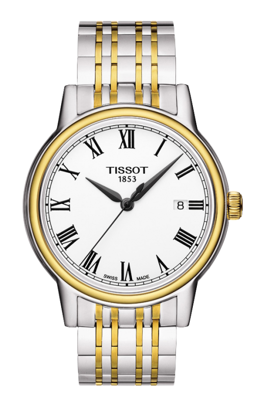Tissot T085.410.22.013.00 : Carson Quartz 40 Stainless Steel / Yellow Gold PVD / White / Bracelet