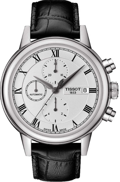 Tissot T085.427.16.013.00 : Carson Automatic Chronograph 42.3 Stainless Steel / Silver / Strap