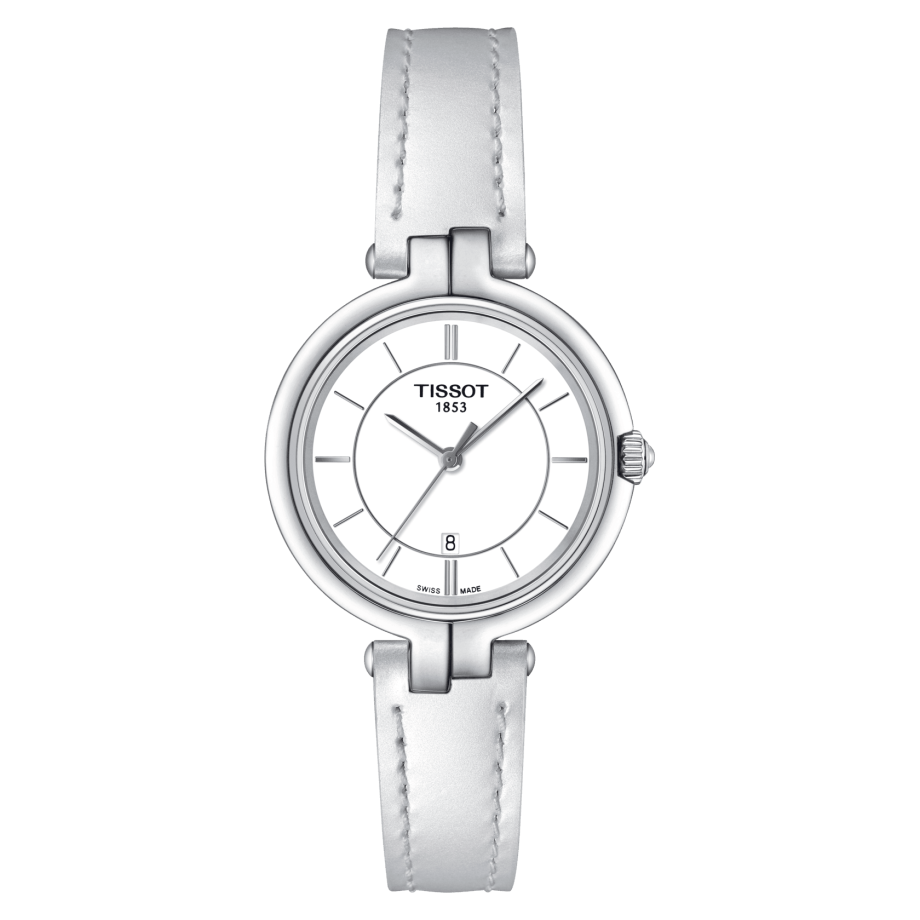 Tissot T094.210.16.011.00 : Flamingo Stainless Steel / White