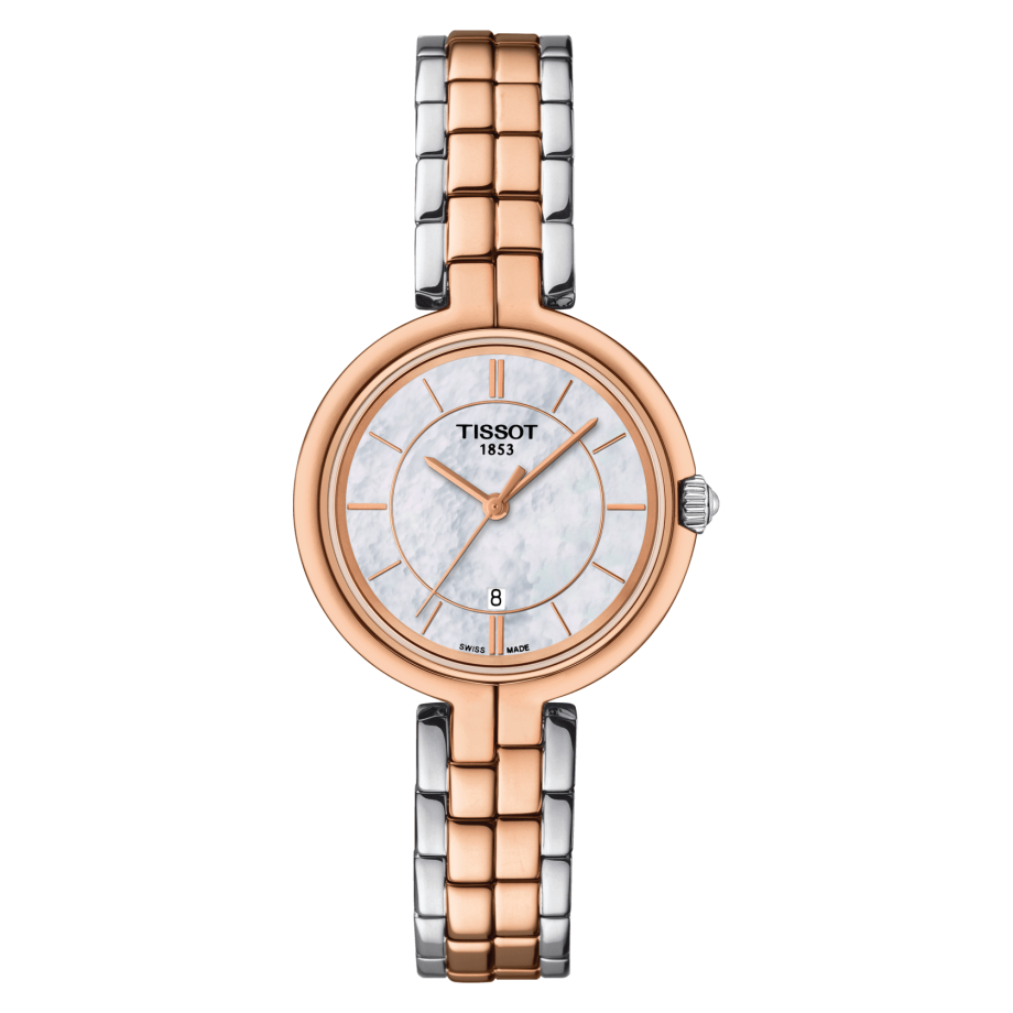 Tissot T094.210.22.111.00 : Flamingo Stainless Steel - Rose Gold/ MOP / Bracelet