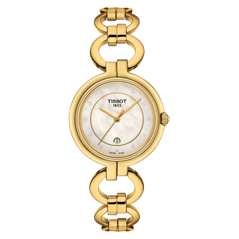 Tissot T094.210.33.116.00 : Flamingo PVD Yellow Gold / MOP / Bracelet