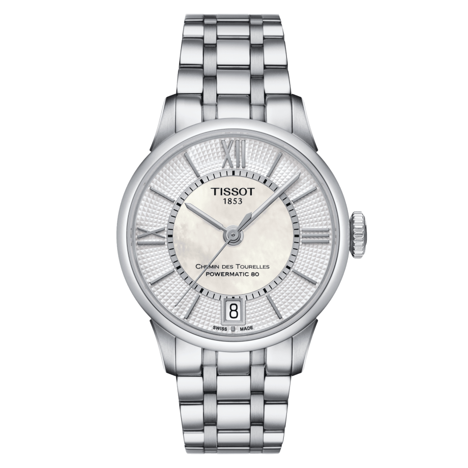 Tissot T099.207.11.118.00 : Chemin Des Tourelles Powermatic 80 32 Stainless Steel / MOP / Bracelet