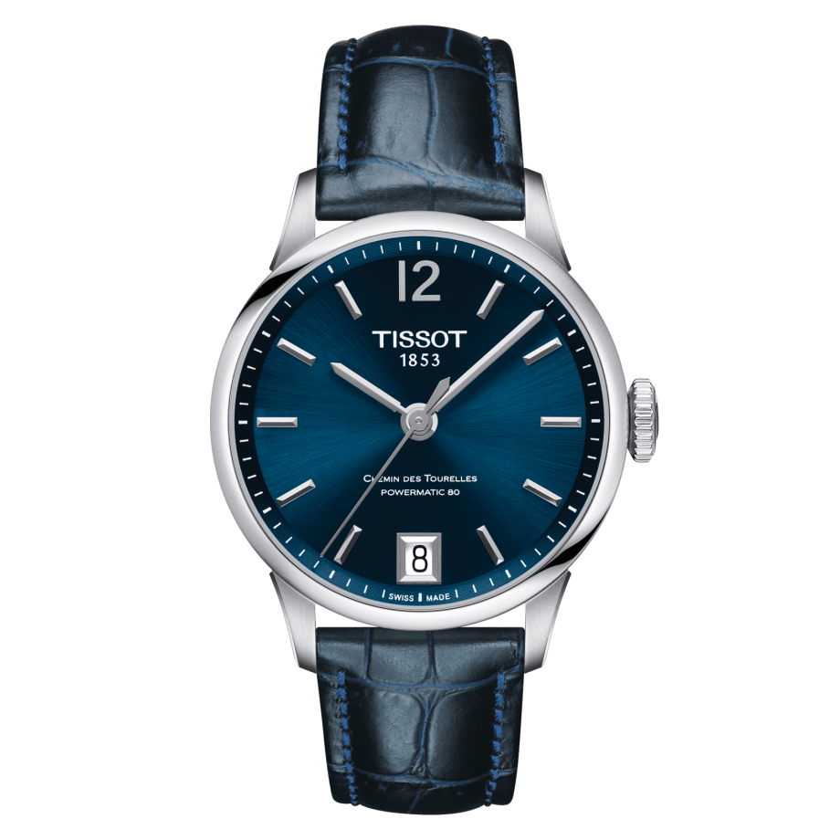 Tissot T099.207.16.047.00 : Chemin Des Tourelles Powermatic 80 32 Stainless Steel / Blue / Strap