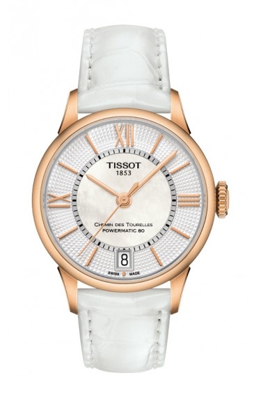 Tissot T099.207.36.118.00 : Chemin des Tourelles Powermatic 32 Rose Gold PVD / MOP / Strap