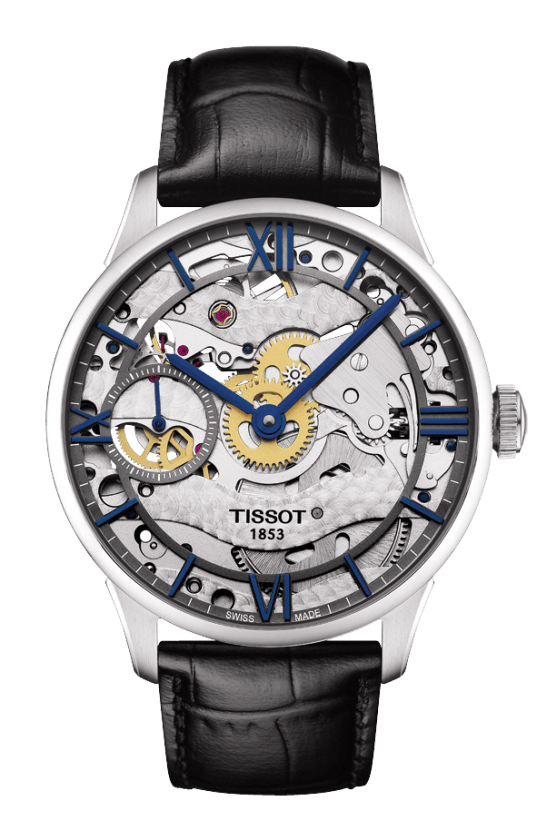 Tissot T099.405.16.418.00 : Chemin des Tourelles 42 Stainless Steel / Skeleton / Strap