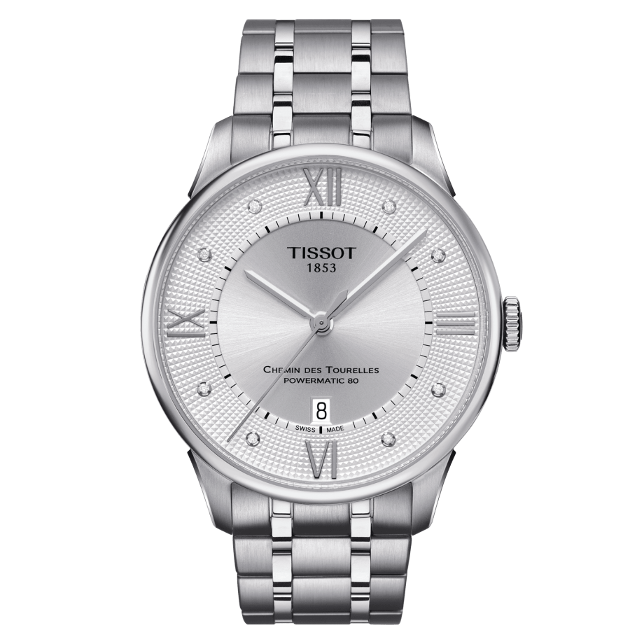 Tissot T099.407.11.033.00 : Chemin Des Tourelles Powermatic 80 42 Stainless Steel / Silver / Bracelet