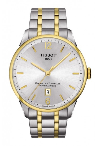 Tissot T099.407.22.037.00 : Chemin des Tourelles Powermatic 80 Two Tone / Silver / Bracelet