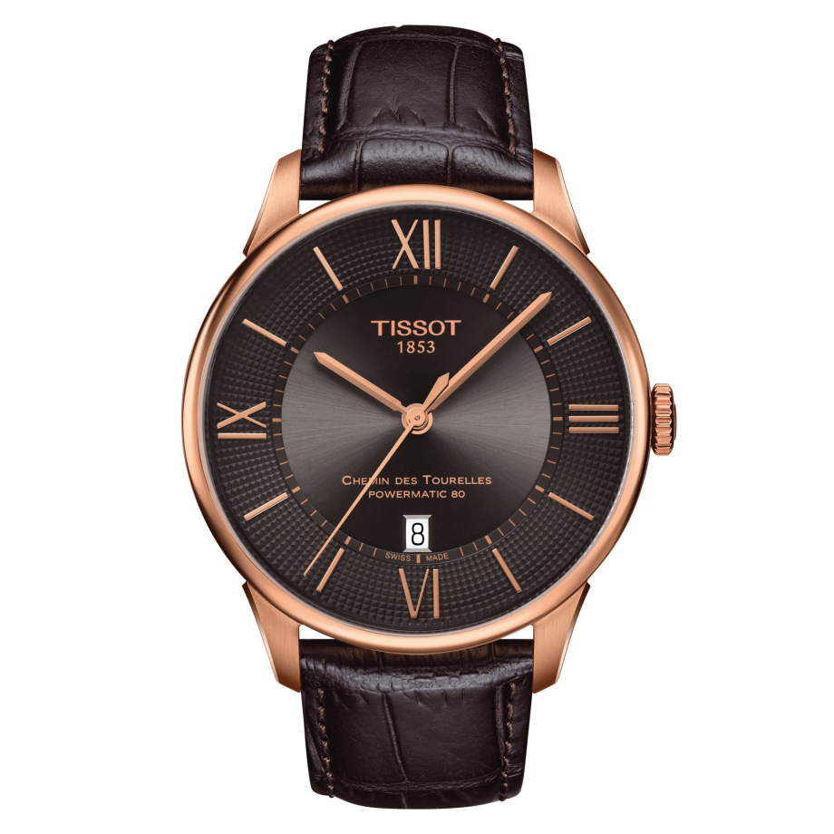 Tissot T099.407.36.448.00 : Chemin Des Tourelles Powermatic 80 42 Rose Gold / Grey