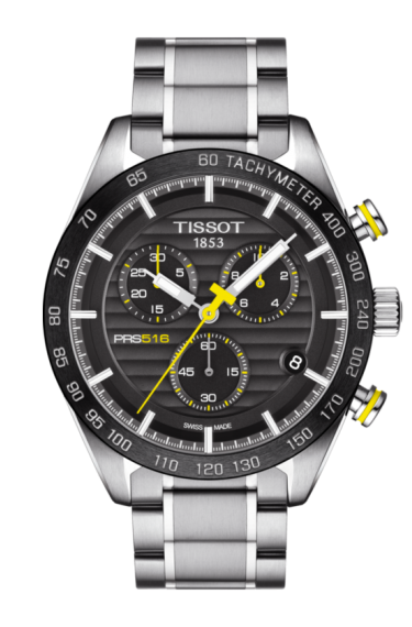 Tissot T100.417.11.051.00 : PRS 516 Chronograph Quartz Stainless Steel / Black / Bracelet