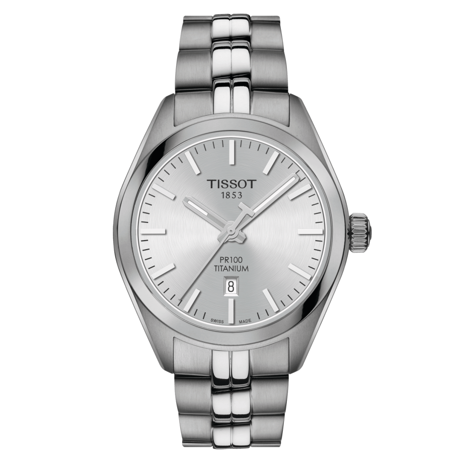 Tissot T101.210.44.031.00 : PR 100 Quartz 33 Titanium / Silver / Bracelet