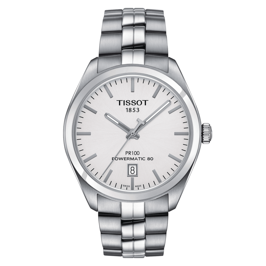 Tissot T101.407.11.031.00 : PR 100 Powermatic 80 39 Stainless Steel / Silver / Bracelet