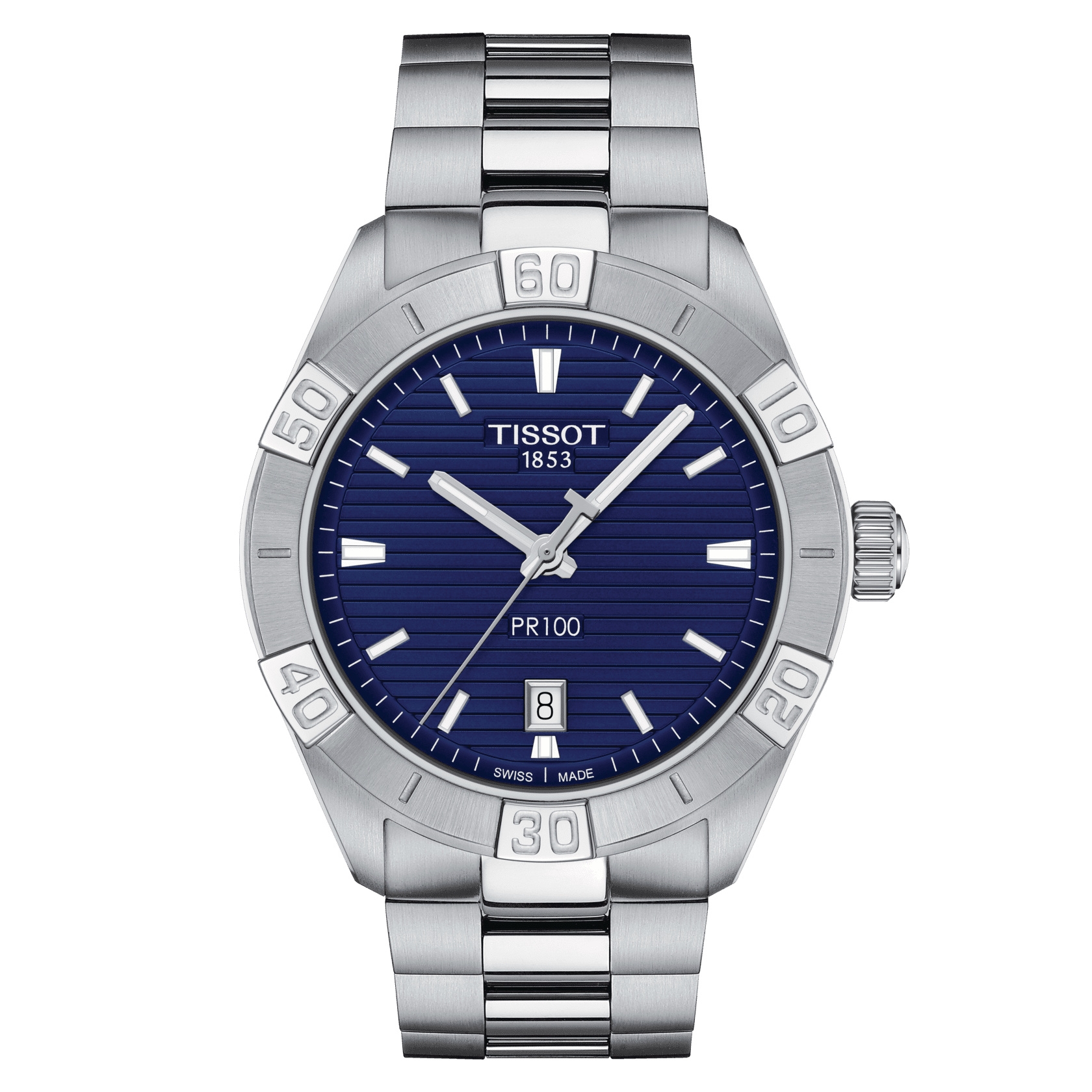 Tissot T101.610.11.041.00 : PR 100 Sport Gent Stainless Steel / Blue / Bracelet