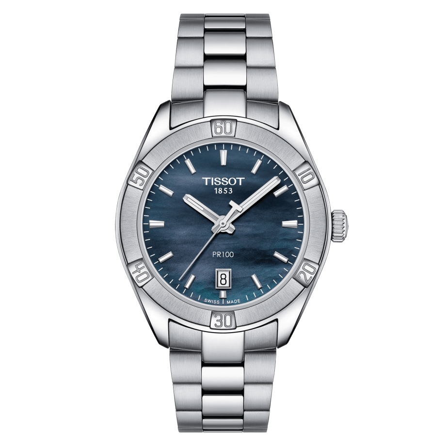 Tissot T101.910.11.121.00 : PR 100 Sport Chic 36 Stainless Steel / Black MOP / Bracelet