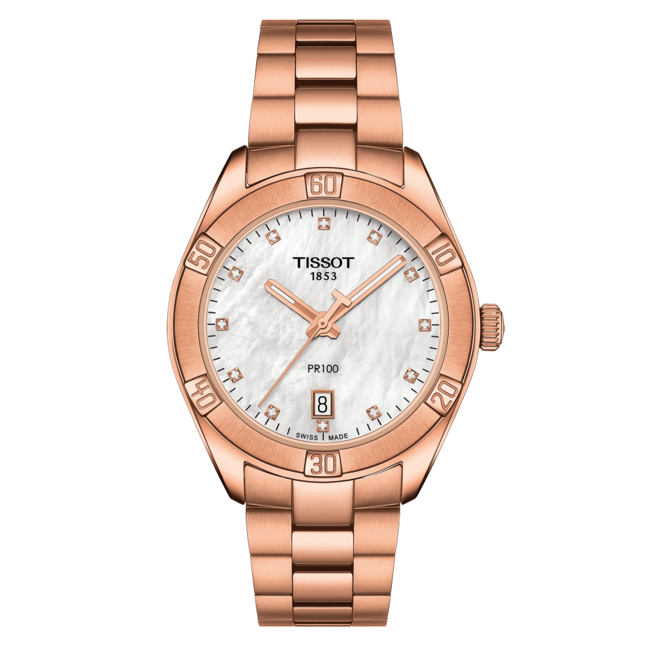 Tissot T101.910.33.116.00 : PR 100 Sport Chic 36 Rose Gold / MOP / Bracelet