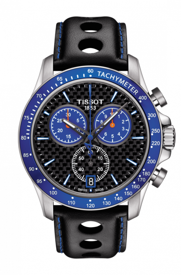 Tissot T106.417.16.201.01 : V8 Quartz Chronograph Stainless Steel / Carbon / Strap / Alpine