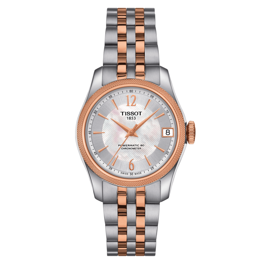 Tissot T108.208.22.117.01 : Ballade Powermatic 80 COSC 32 Stainless Steel / Rose Gold PVD / MOP / Bracelet