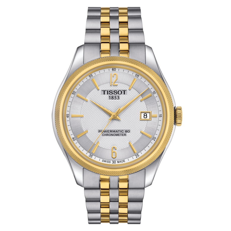 Tissot T108.408.22.037.00 : Ballade Powermatic 80 41 Stainless Steel / Yellow Gold PVD / Silver / Bracelet