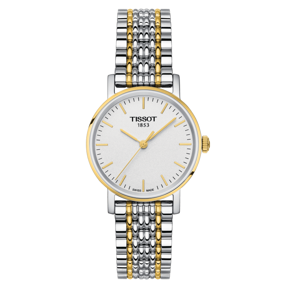 Tissot T109.210.22.031.00 : Everytime Small Stainless Steel / Yellow Gold PVD / Silver / Bracelet