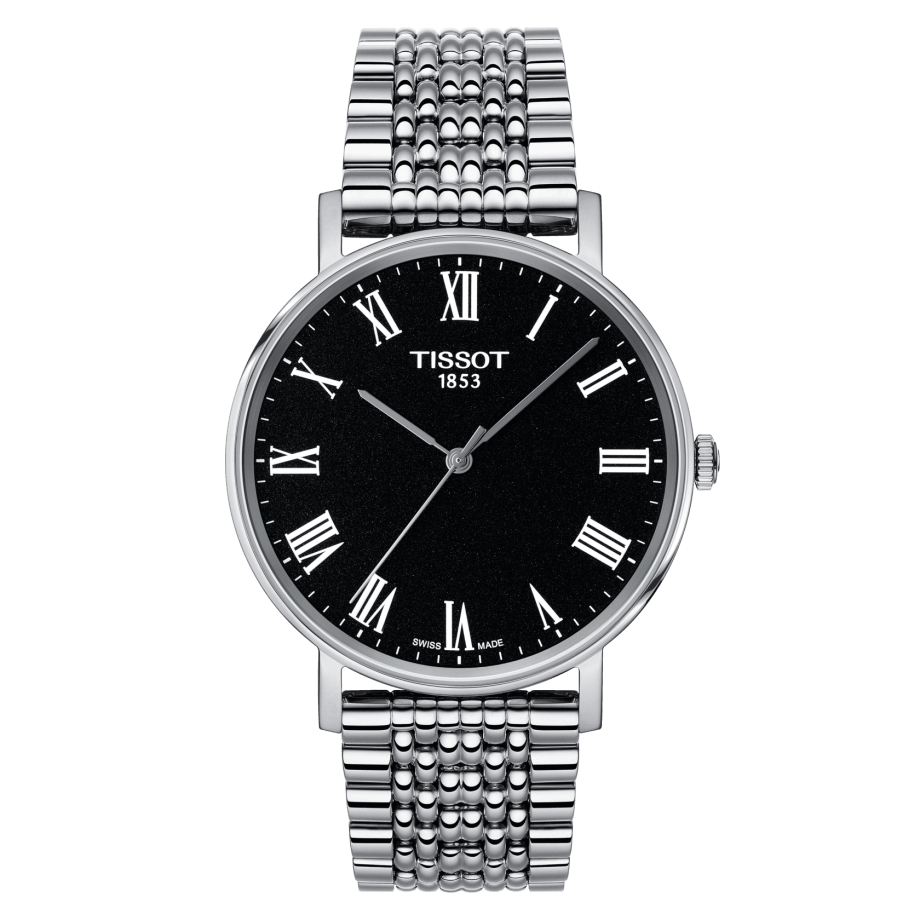 Tissot T109.410.11.053.00 : Everytime Medium Stainless Steel / Black / Bracelet
