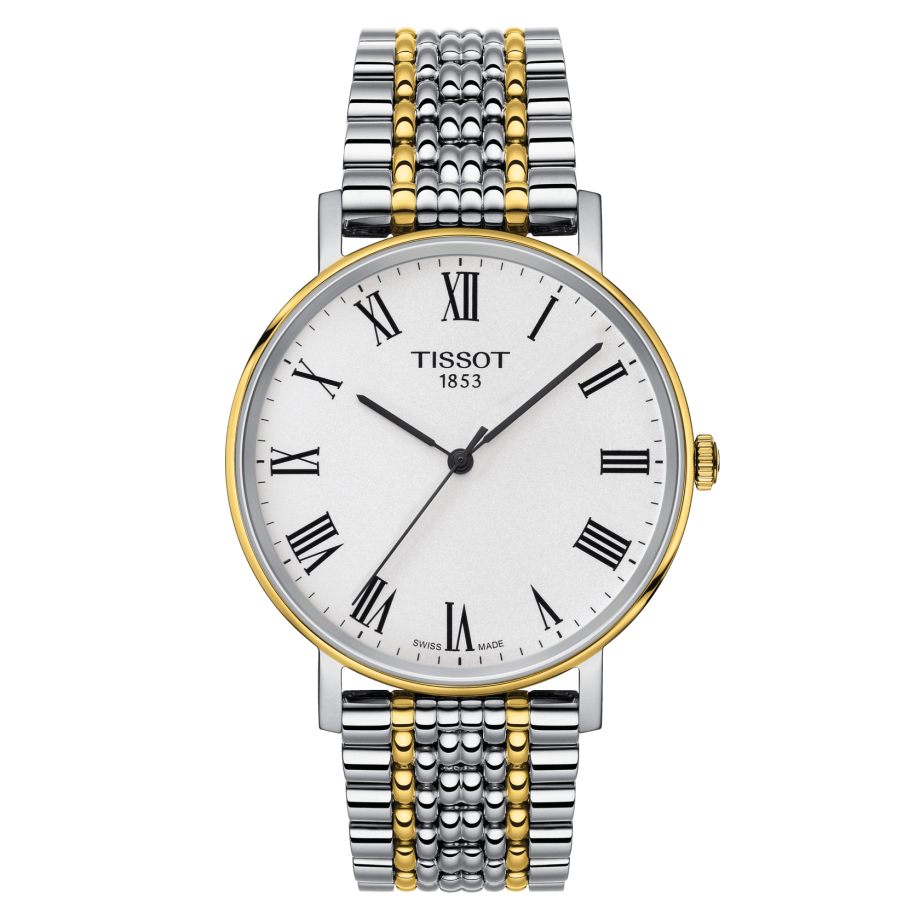 Tissot T109.410.22.033.00 : Everytime Medium Stainless Steel / Yellow Gold PVD / Silver / Strap