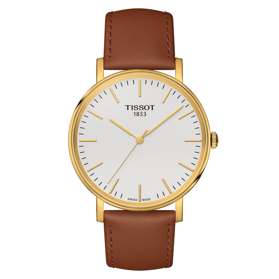 Tissot T109.410.36.031.00 : Everytime Medium Yellow Gold PVD / Silver / Strap