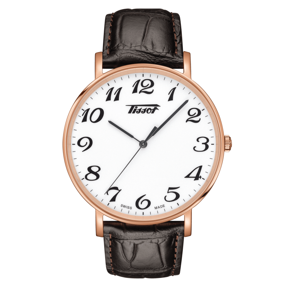 Tissot T109.610.36.012.01 : Everytime Large Rose Gold PVD / White / Strap