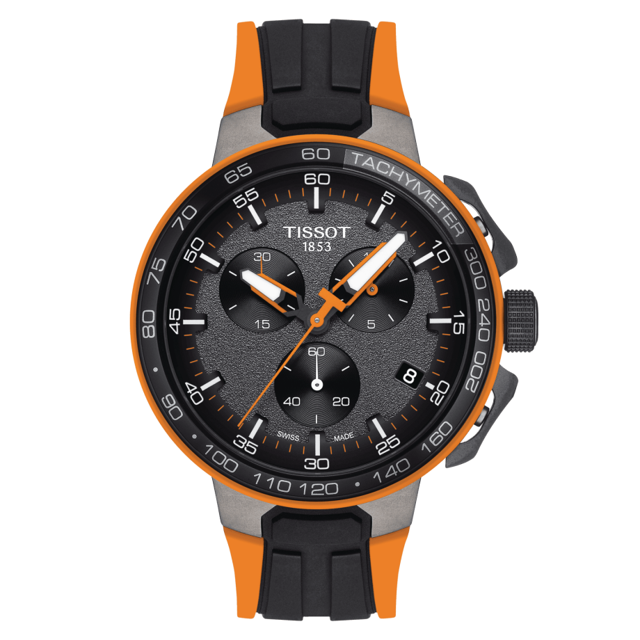 Tissot T111.417.37.441.04 : T-Race Cycling Chronograph Stainless Steel / Orange