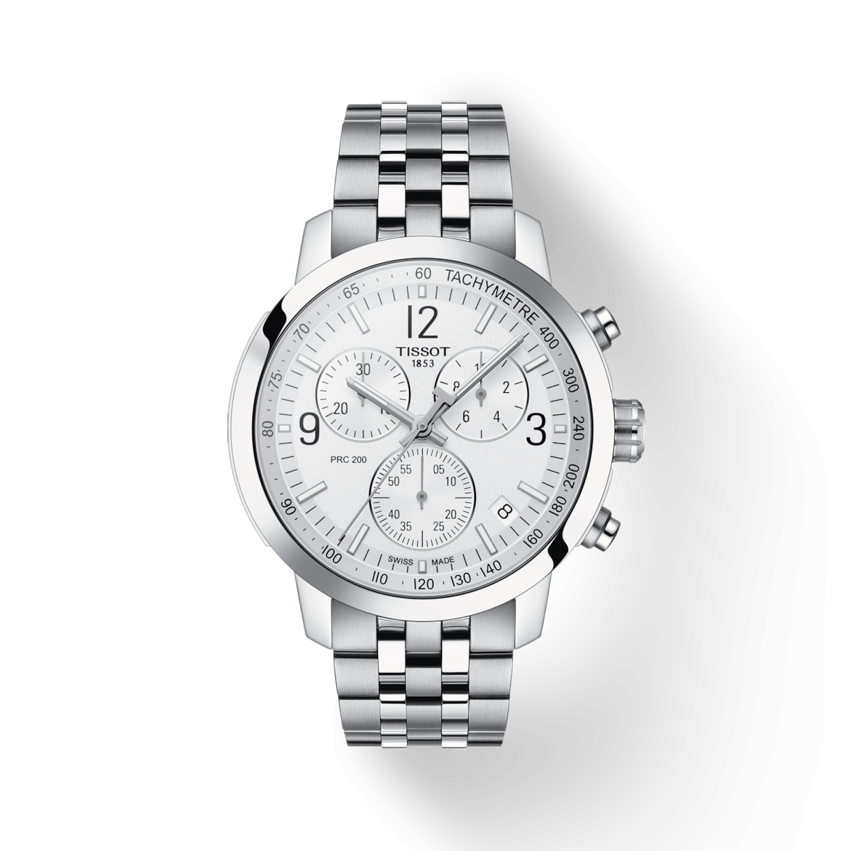 Tissot T114.417.11.037.00 : PRC 200 Quartz Chronograph Stainless Steel / Silver / Bracelet
