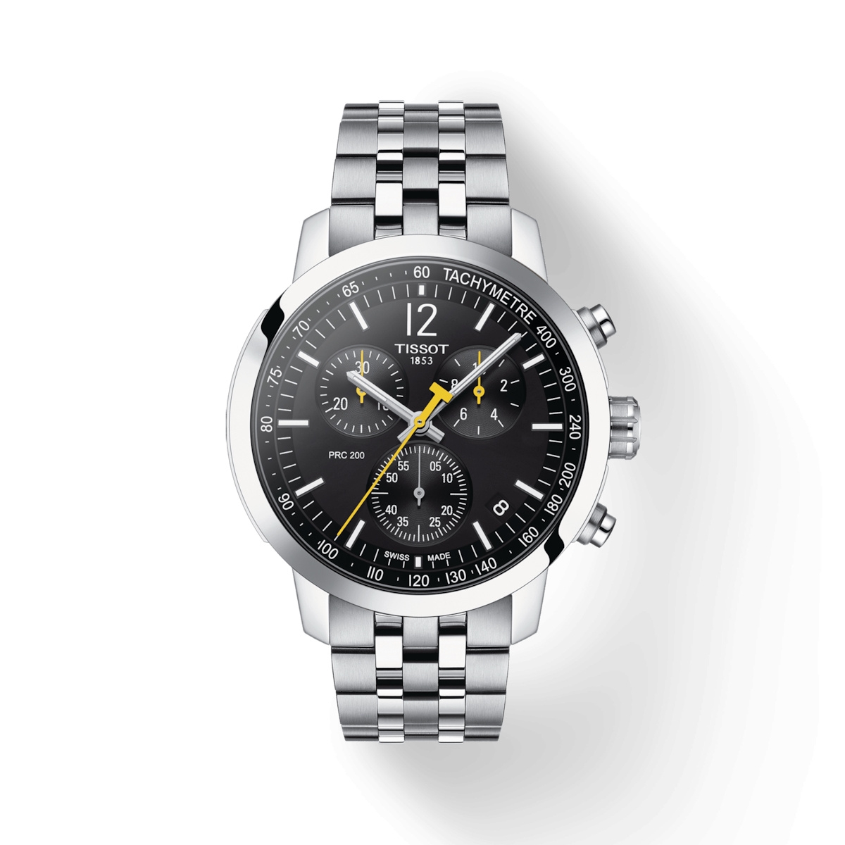 Tissot T114.417.11.057.00 : PRC 200 Quartz Chronograph Stainless Steel / Black / Bracelet