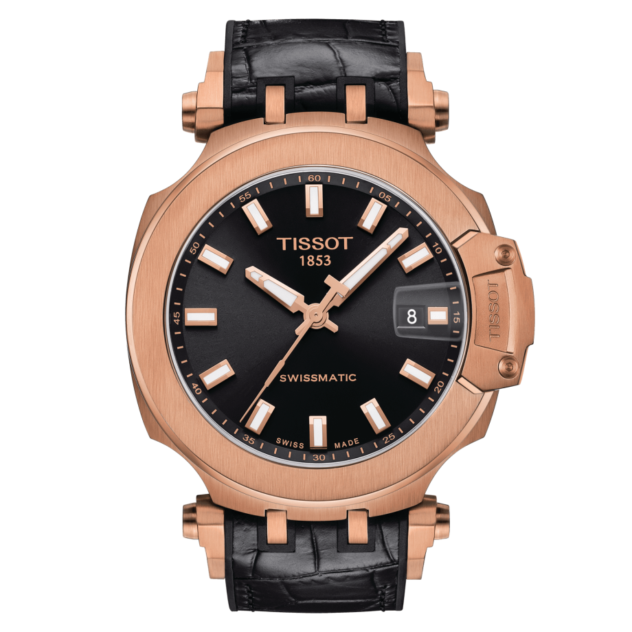 Tissot T115.407.37.051.00 : T-Race Swissmatic 45 Rose Gold PVD / Black