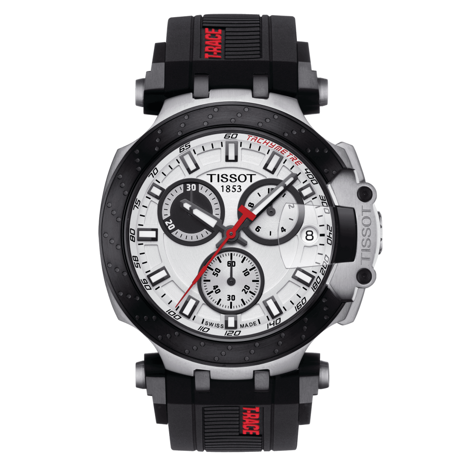 Tissot T115.417.27.011.00 : T-Race Chronograph Stainless Steel / White