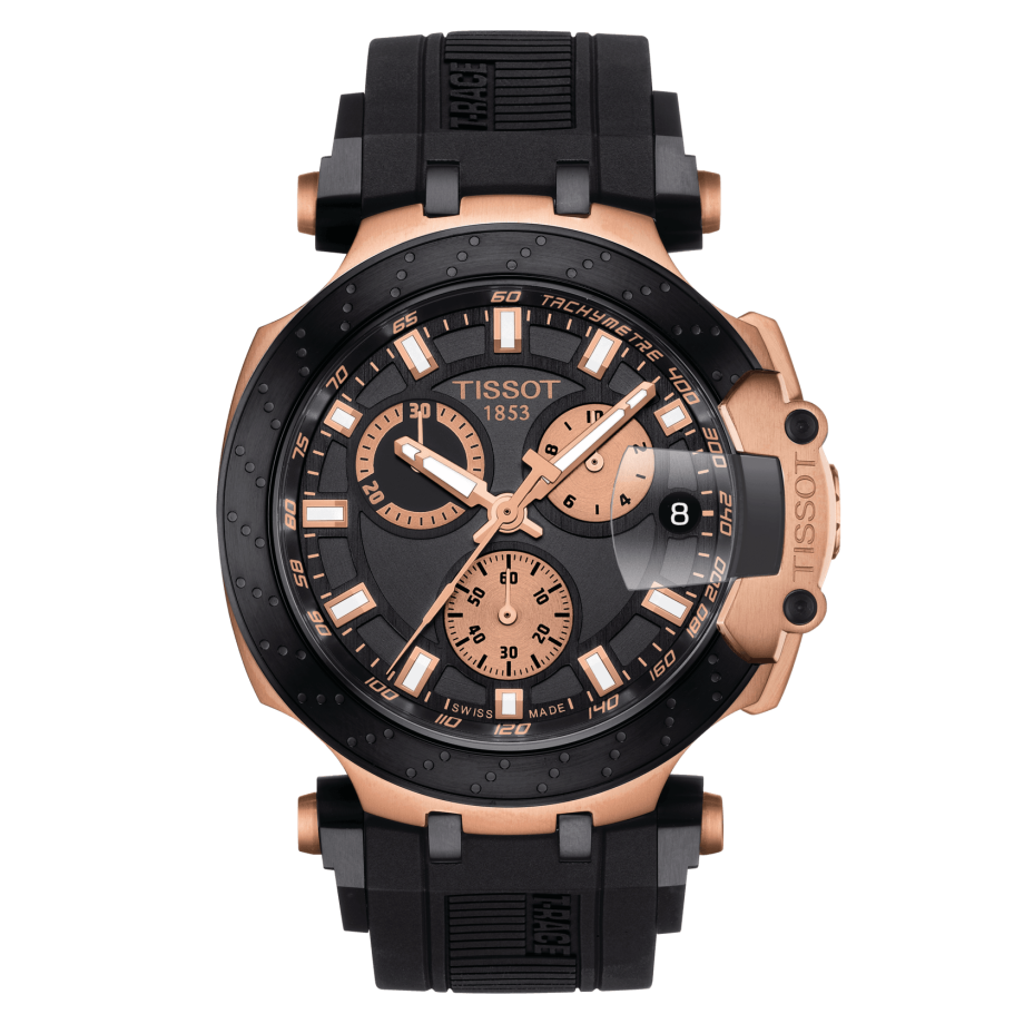 Tissot T115.417.37.051.00 : T-Race Chronograph Rose Gold / Black