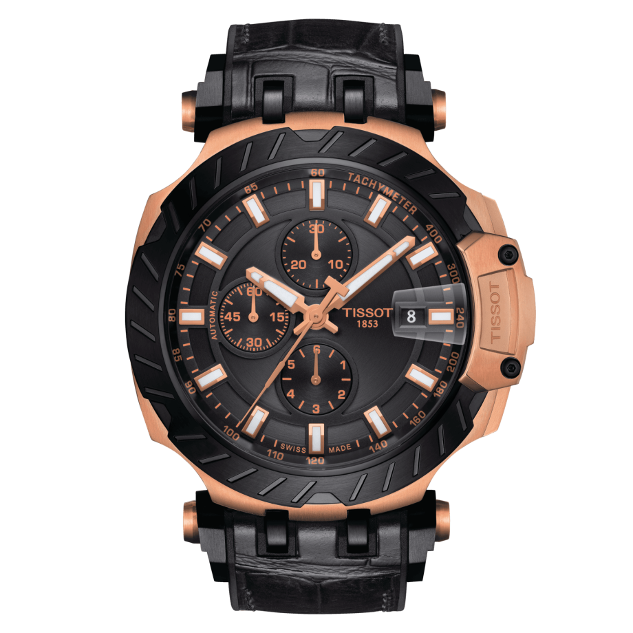 Tissot T115.427.37.051.01 : Tissot T-race Automatic Chronograph Rose Gold / Black