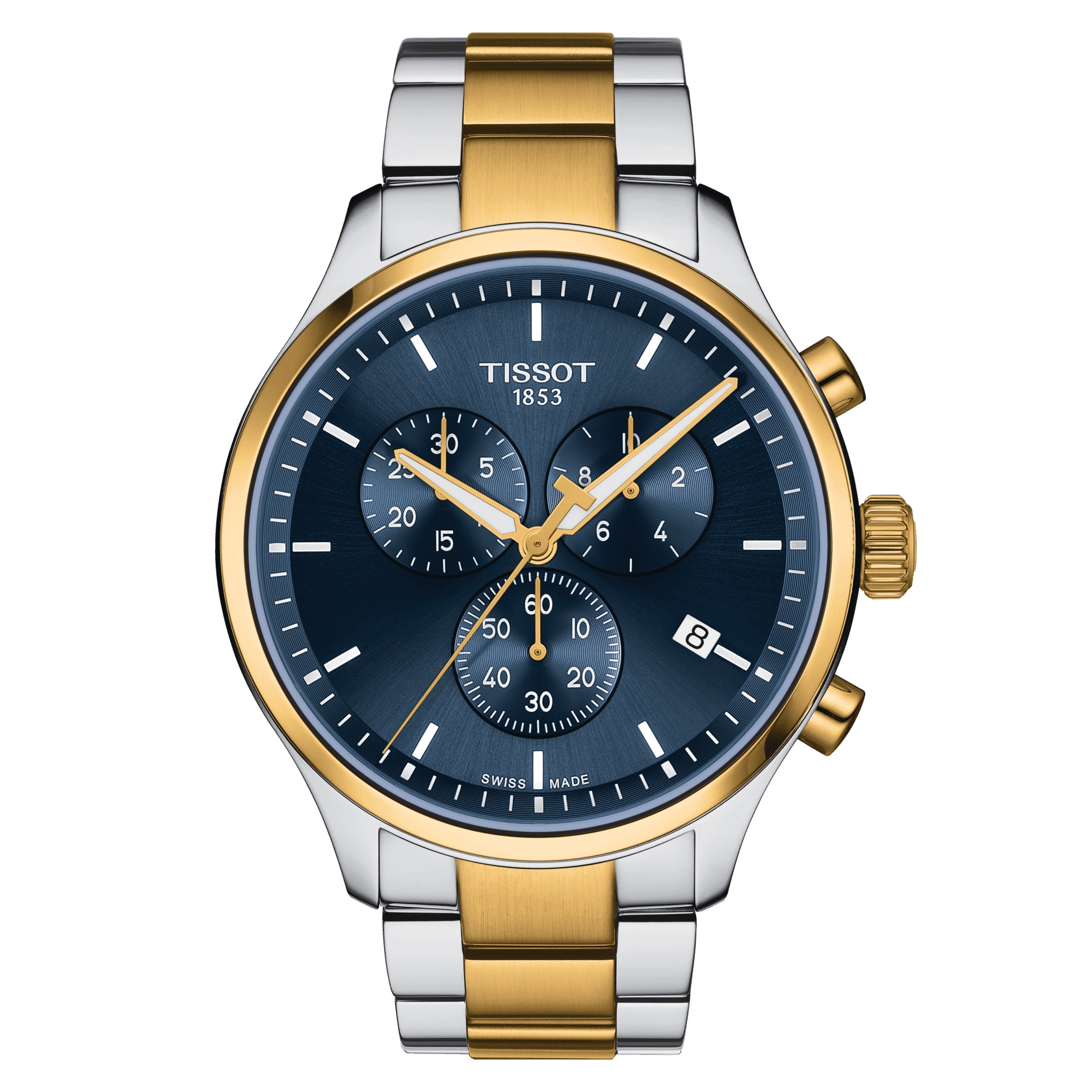 Tissot T116.617.22.041.00 : Chrono XL Classic Stainless Steel - Yellow Gold / Blue / Bracelet
