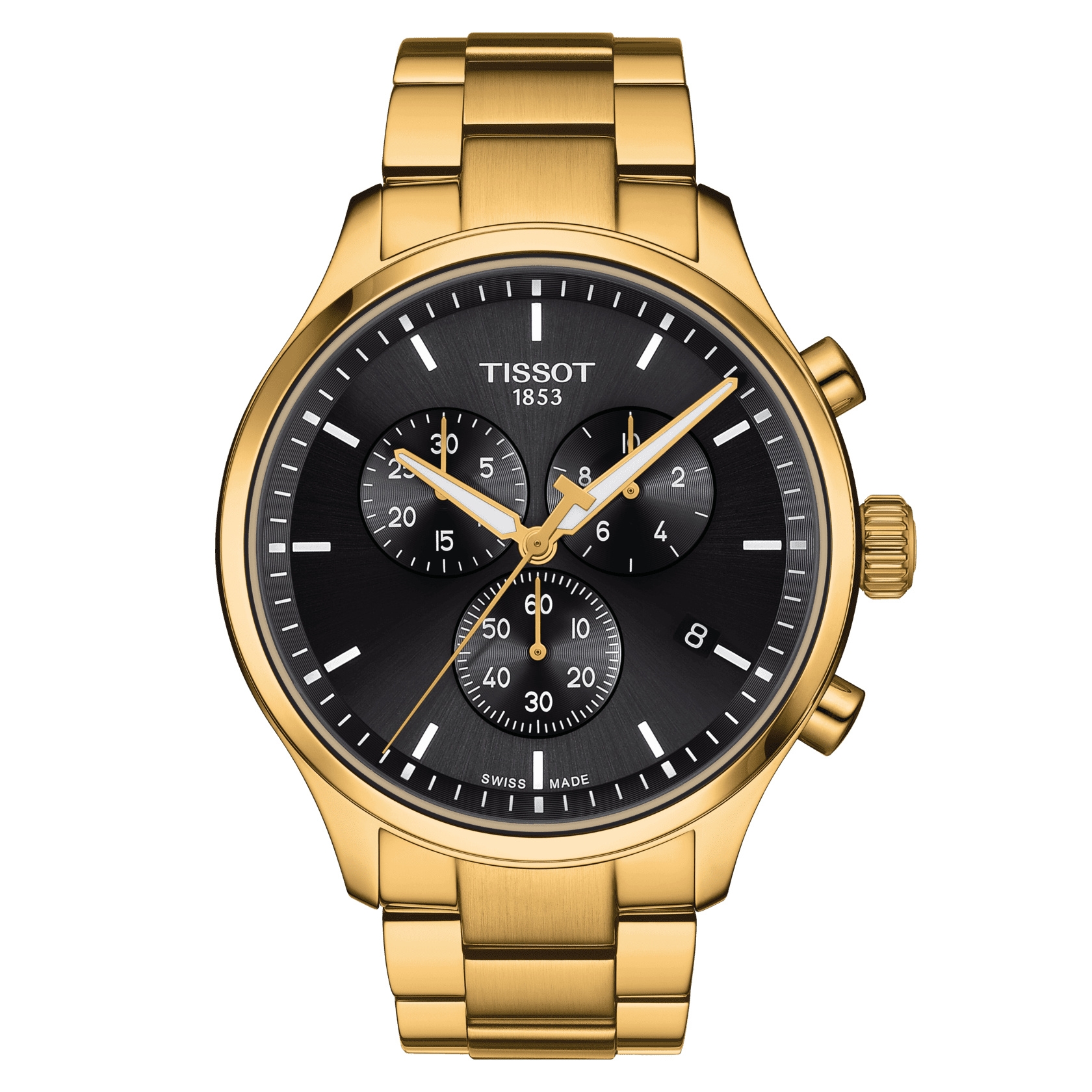 Tissot T116.617.33.051.00 : Chrono XL Classic Yellow Gold / Black / Bracelet