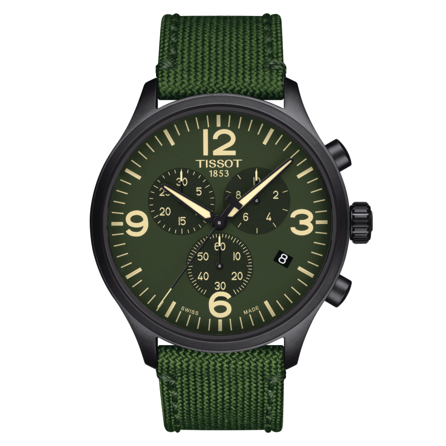 Tissot T116.617.37.097.00 : Chrono XL Black PVD / Green