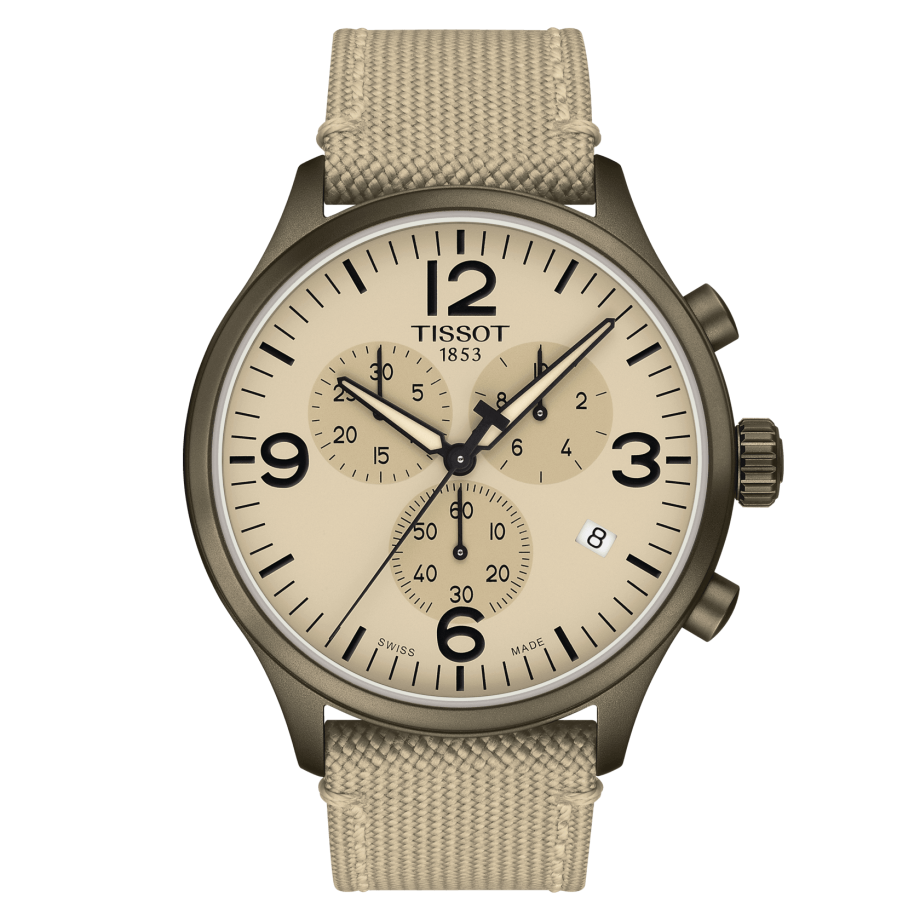 Tissot T116.617.37.267.01 : Chrono XL Khaki PVD / Beige