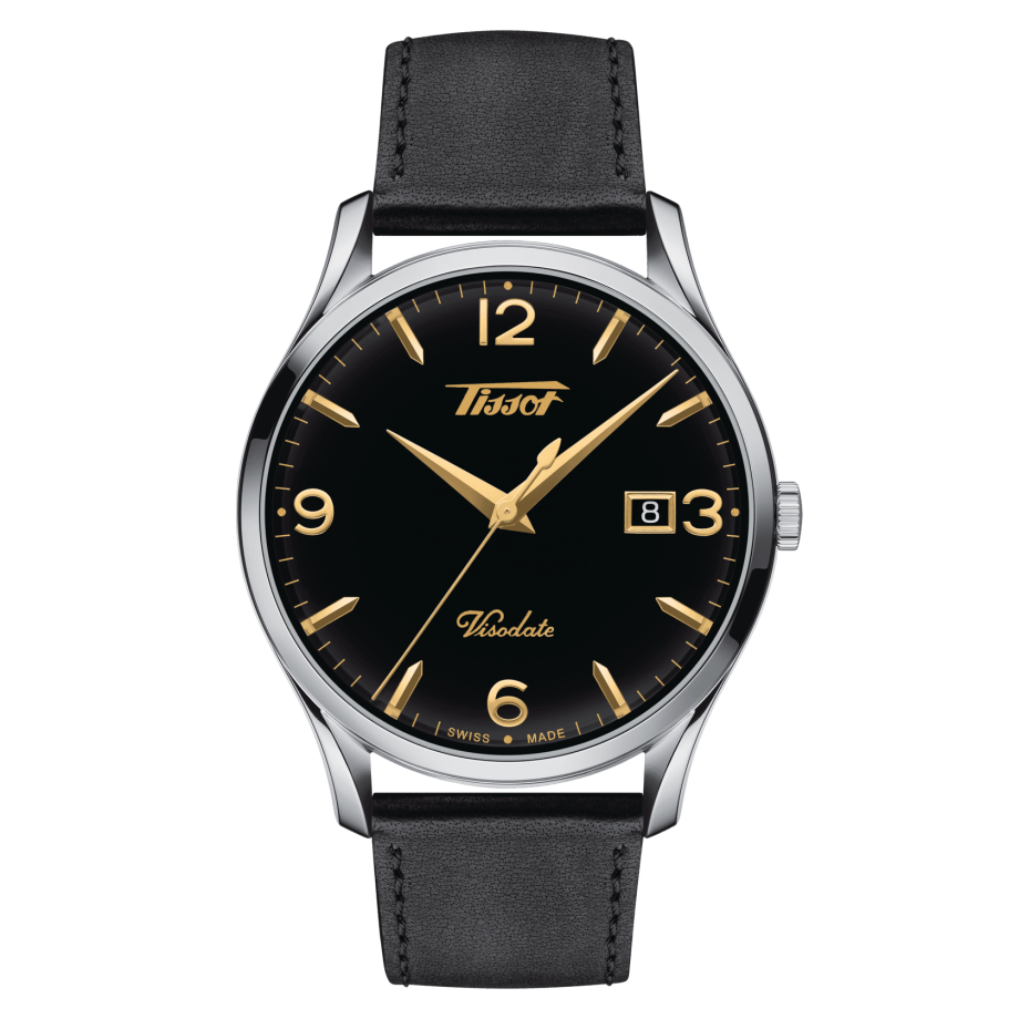 Tissot T118.410.16.057.01 : Visodate Quartz 40 Stainless Steel / Black / Strap
