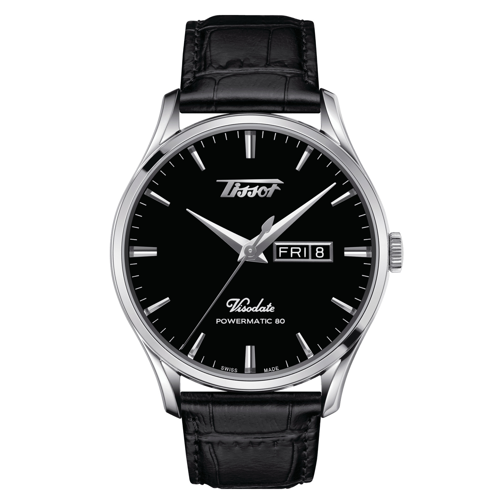 Tissot T118.430.16.051.00 : Visodate Powermatic 80 Stainless Steel / Black / Strap