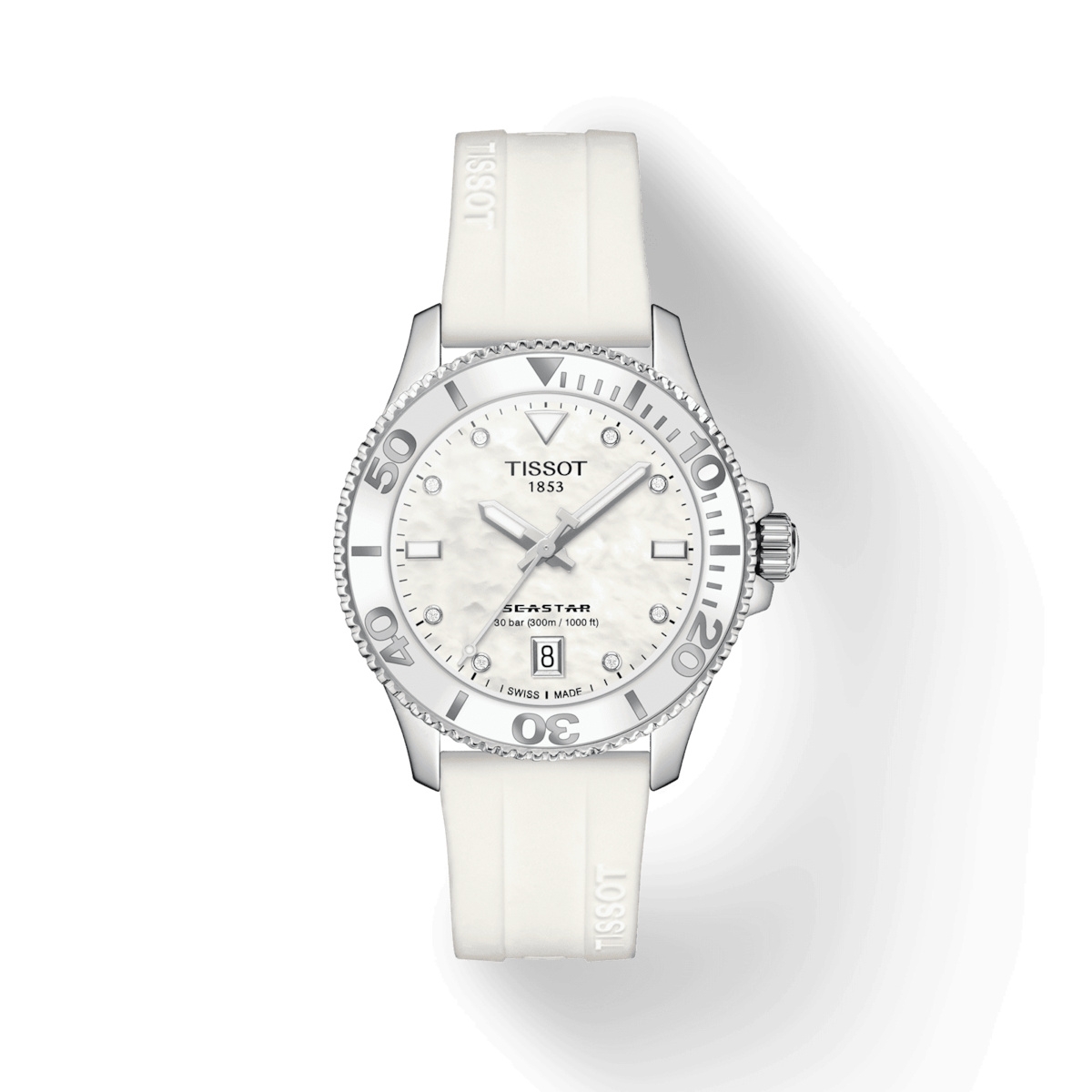 Tissot T120.210.17.116.00 : Seastar 1000 36 Quartz Stainless Steel / MOP / Bracelet