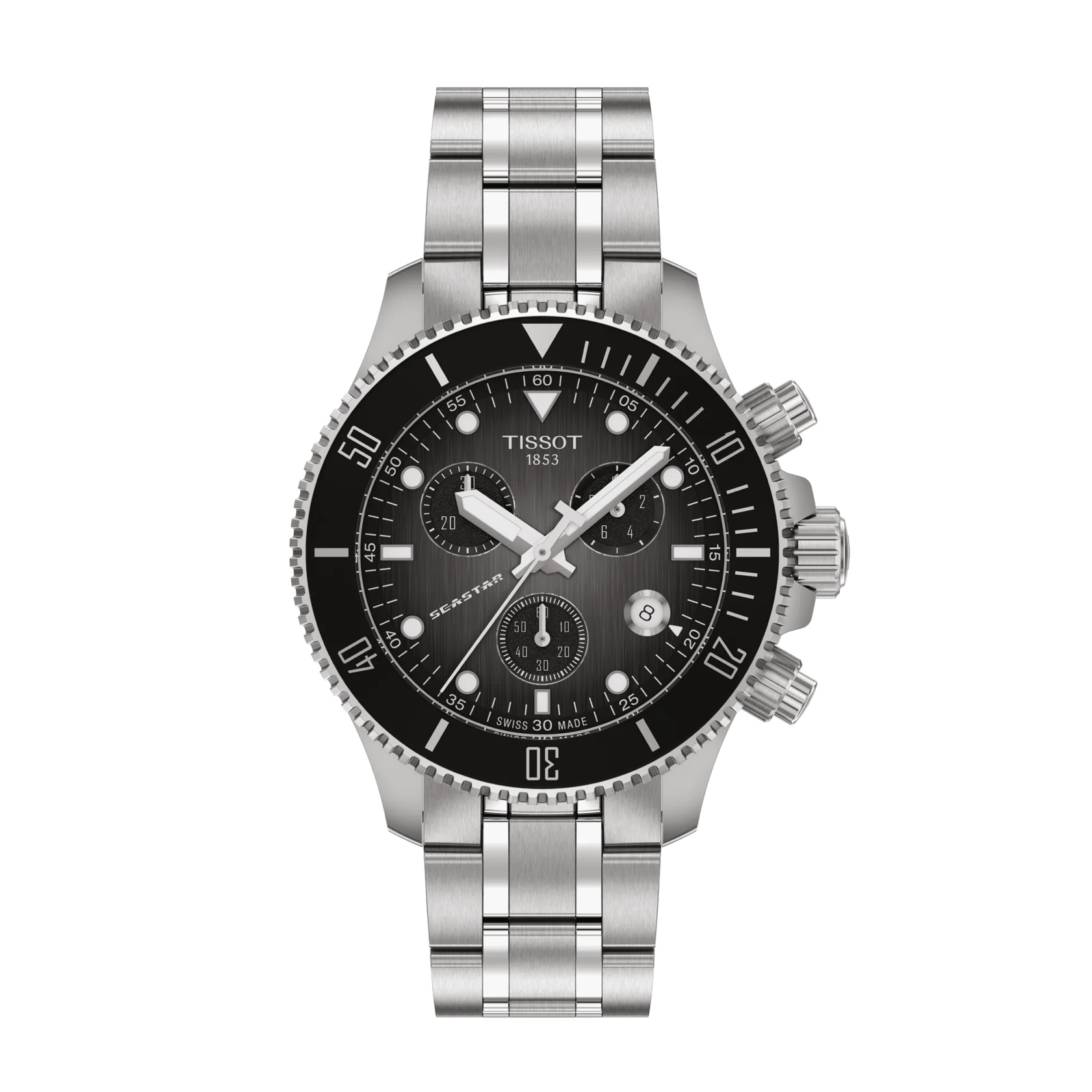 Tissot T120.217.11.061.00 : Seastar 1000 Quartz Chronograph Stainless Steel / Grey / Bracelet