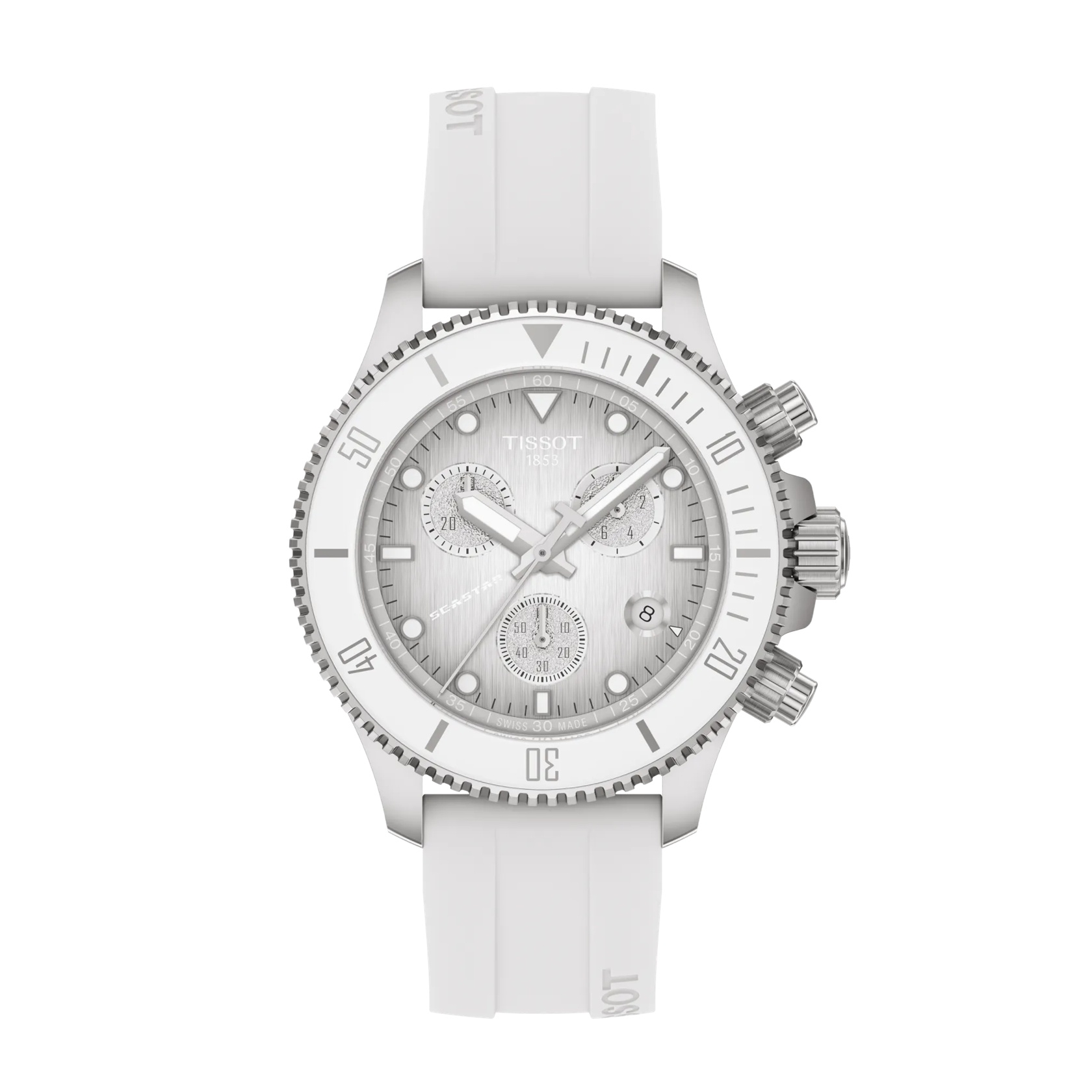 Tissot T120.217.17.011.00 : Seastar 1000 Quartz Chronograph Stainless Steel / White