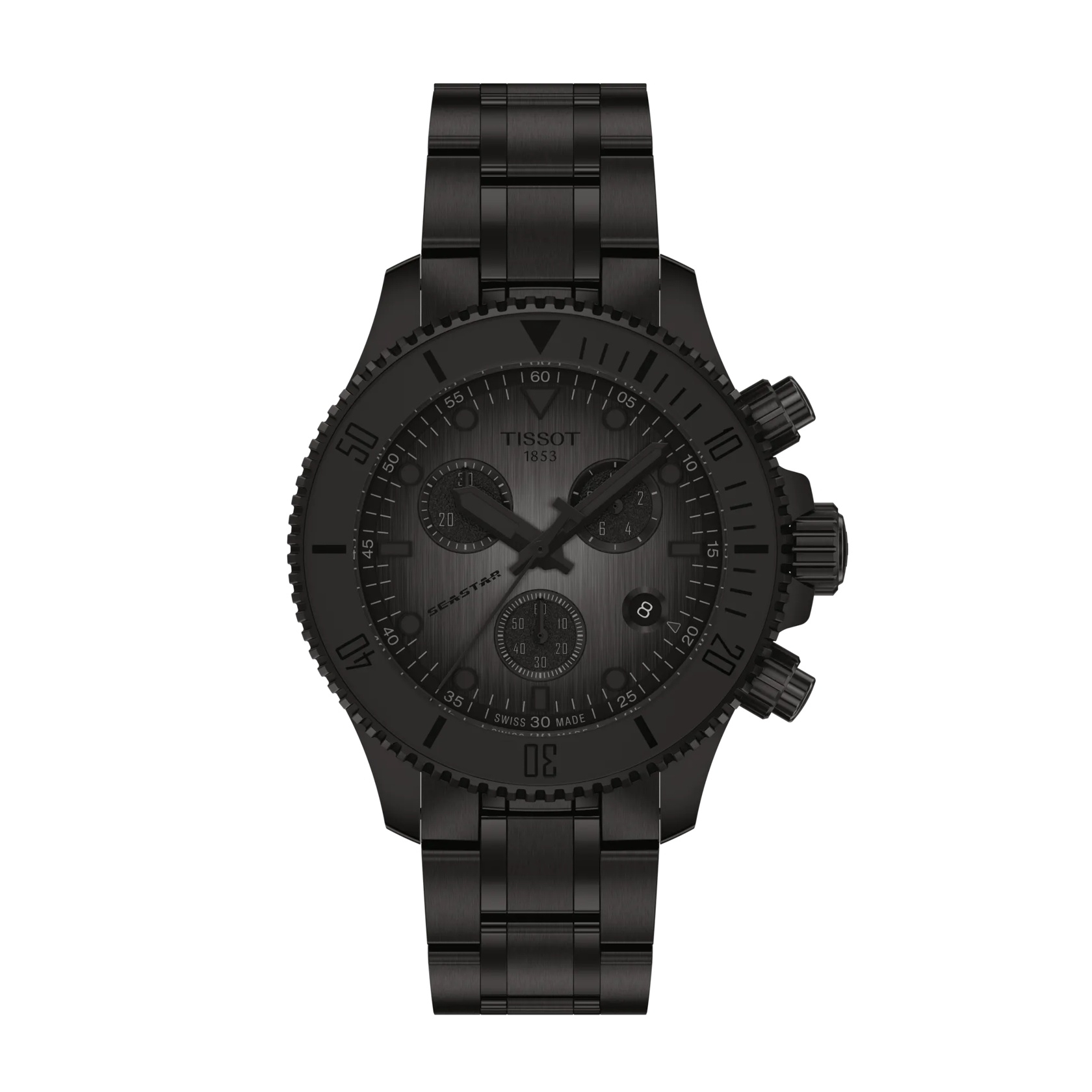 Tissot T120.217.33.061.00 : Seastar 1000 Quartz Chronograph PVD / Black / Bracelet
