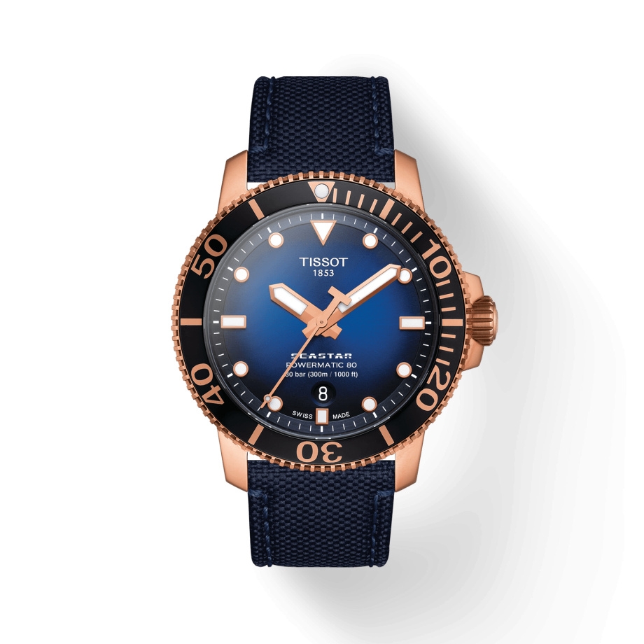 Tissot T120.407.37.041.00 : Seastar 1000 Powermatic 80 43 Rose Gold / Gradient Blue