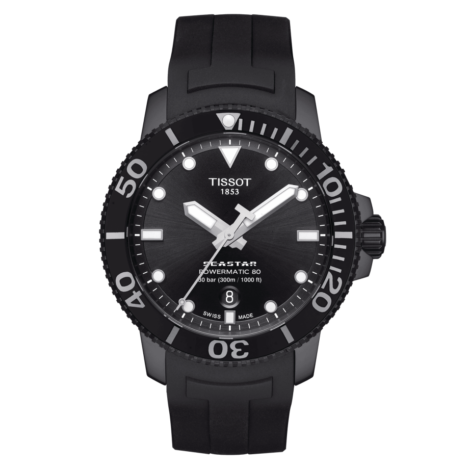 Tissot T120.407.37.051.00 : Seastar 1000 Powermatic 80 43 PVD / Black / Rubber