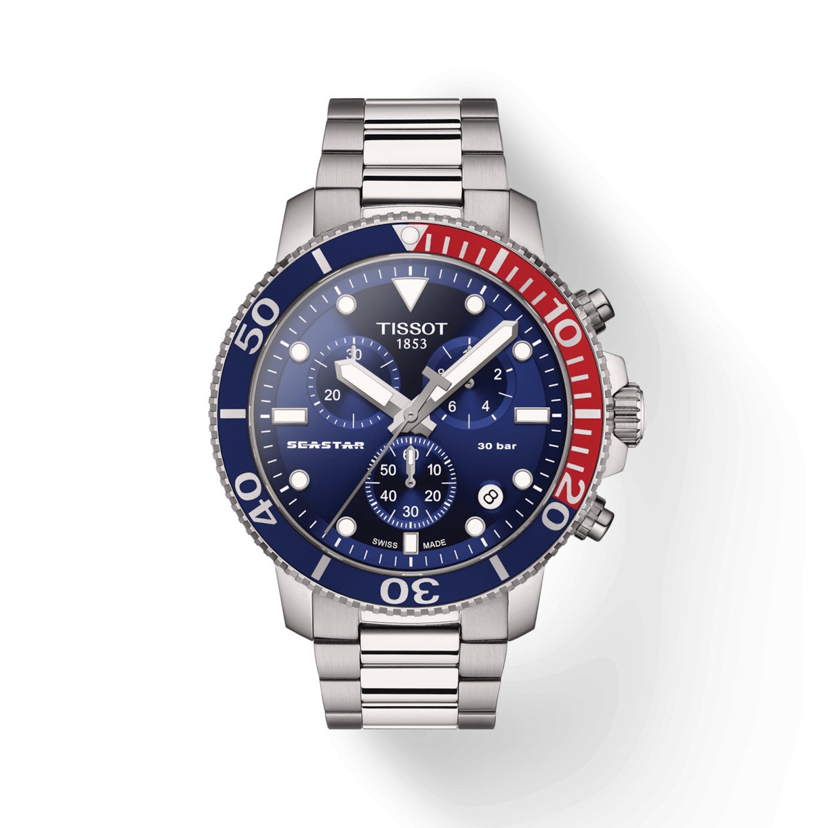 Tissot T120.417.11.041.03 : Seastar 1000 Chronograph Quartz 45.5 Stainless Steel / Blue / Bracelet