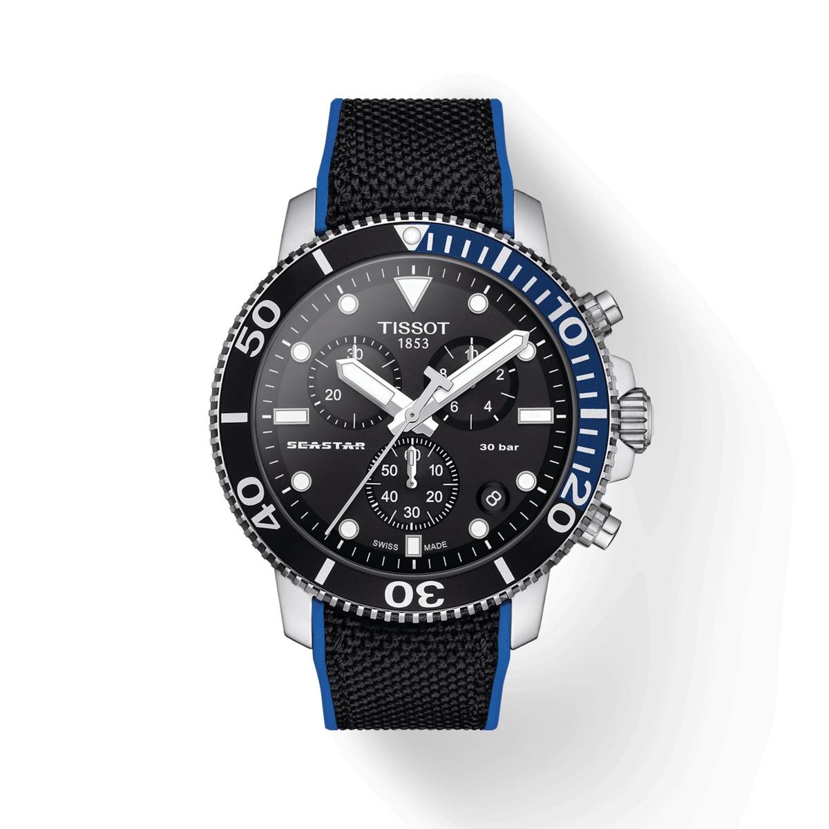 Tissot T120.417.17.051.03 : Seastar 1000 Chronograph Quartz 45.5 Stainless Steel / Black / Rubber