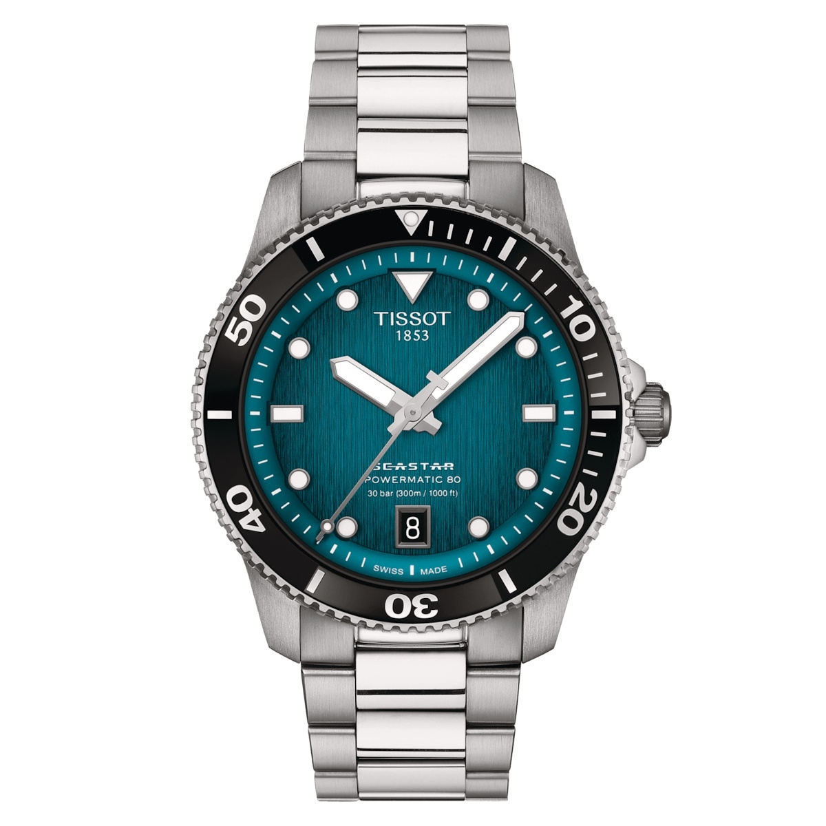 Tissot T120.807.11.091.00 : Seastar 1000 Powermatic 80 40 Stainless Steel / Blue / Bracelet